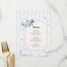 Pronto aterrizaje avioncito azul Baby Shower