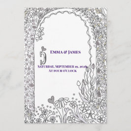 Menú Puerta de Jardín Elegante y Caprichosa de Doble Ca