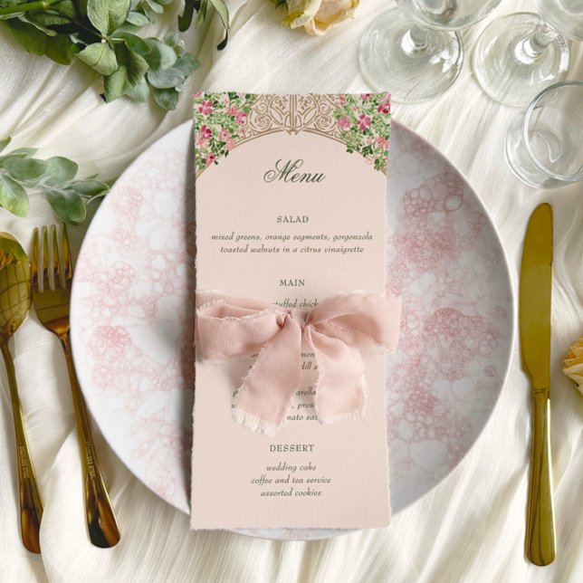 Menú Puertas Regales Elegantes Hoja Falsa para Bodas (Subido por el creador)