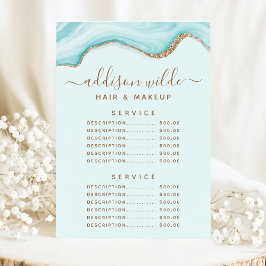 Menú Purpurina de oro Precio de servicio de aglomeració