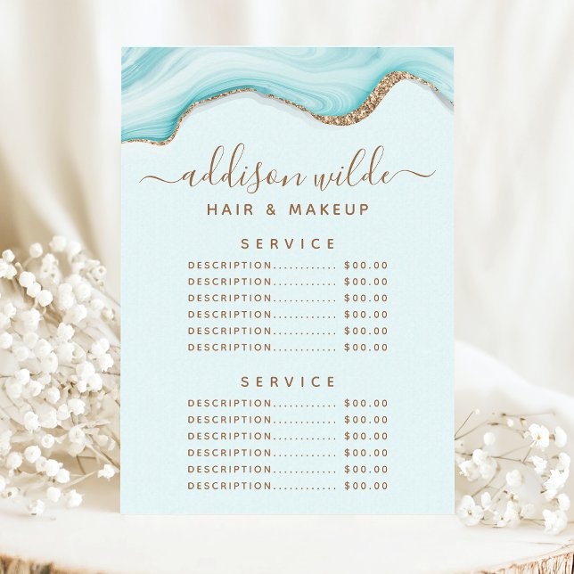 Menú Purpurina de oro Precio de servicio de aglomeració (Subido por el creador)