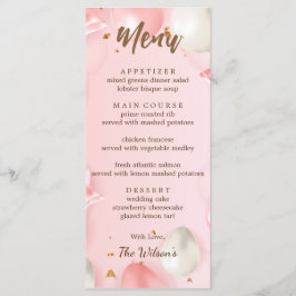 Menú Quinceañera Celebración Editable