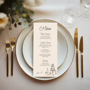 Menú Quirky Handwriter Boda