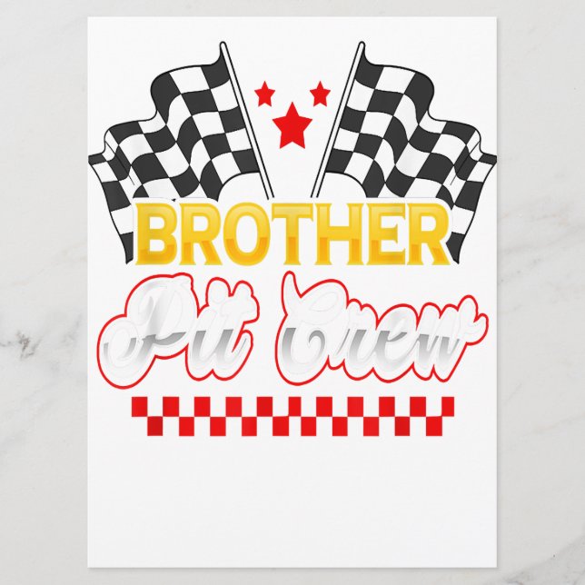 Menú Race Car Birthday Party Racing Family Brother Gift (Anverso)
