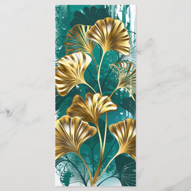 Menú Rama con hojas doradas Ginko Biloba (Anverso)