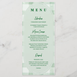 Menú Recepción de Boda Cena de Cuadros Verde Salvia