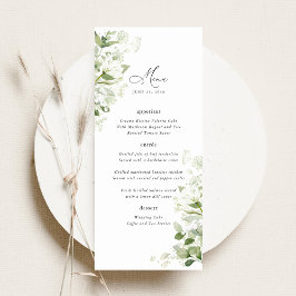 Menú Recepción de Boda Cena de Verde Orgánico Salvia