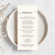 Recepción de Boda Chic Script Cream