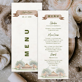 Menú Recepción de Boda de Campamento Rústico en Tienda