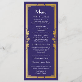Menú Recepción de Boda Rústica Art Déco de la Mari