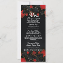 Menú Recepción de Boda Tarjeta de Casino de Las Ve