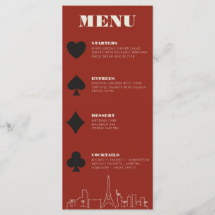 Menú Recepción de bodas en el Skyline Casino de Las Veg