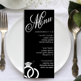 Menú Recepción de la boda del anillo del diamante blanc