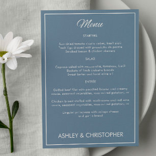 Menú Recepción de la boda gris con pizarra con guión mi