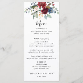 Menú Recepción de la escritura de acuarela floral