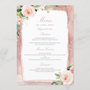 Menú Recepción del Fiesta de cena Boda encantado de Rub