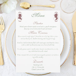 Menú Regency Bridgerton Pink Roses Cameos