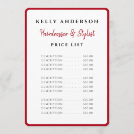 Menú Reina de Corazones Rojo Servicios de Foto Peluquer