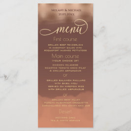 Menú Relieve metalizado Rosa dorado canela cantaloupe a