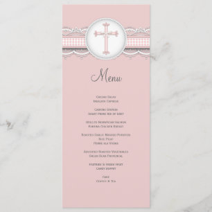 Menú religioso cruzado bonito de la celebración