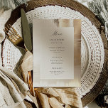 Menú Resumen de oro | Boda elegante<br><div class="desc">La carta,  glamurosa y moderna,  se caracteriza por su caligrafía y por su elegante estilo abstracto de color dorado,  con un suave marco neutro en el centro del beige de marfil.</div>