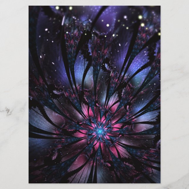 Menú Resumen del diseño de flor fractal. (Anverso)