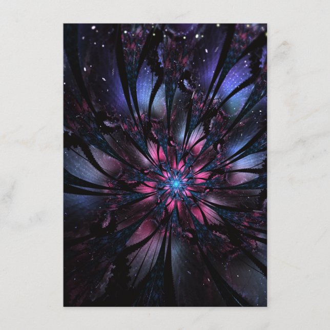 Menú Resumen del diseño de flor fractal. (Anverso)