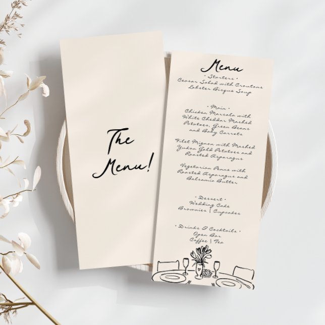 Menú Retro Mano Escrito Boda De Diversión Rara (Subido por el creador)