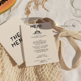 Menú Retro Mano Escrito Take Quirky Boda audaz