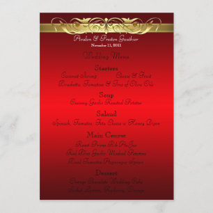 Menú rojo de la boda de la grande duquesa voluta