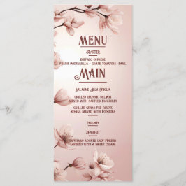 Menú Romance floreciente: un tema de Boda floral comple