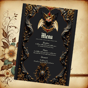 Menú Romance gótico, en las sombras del amor.