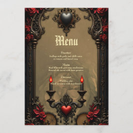 Menú Romance gótico: pasión oculta