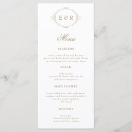 Menú Romantic Baroque Ornate Frame Wedding Invitation