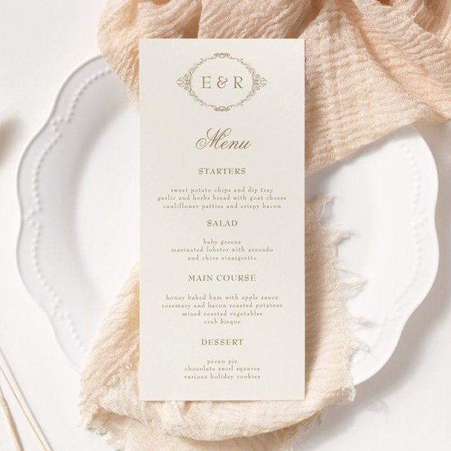 Menú Romantic Baroque Ornate Frame Wedding Invitation (Subido por el creador)