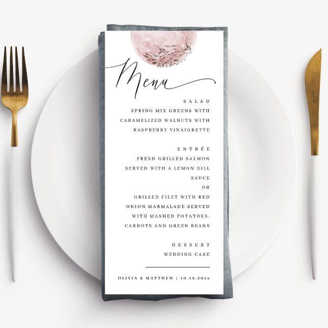 Menú Romantic Blush Moon | Cena de Boda Celestial (Subido por el creador)