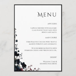 Menú Romantic Floral Wedding Soft Elegant