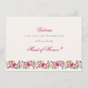 Menú Romántico Boda de marco floral de Pearl Swan