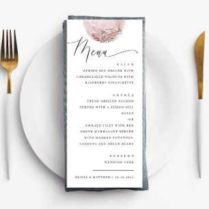 Menú Romántico Rubor Moon Cena Boda celeste