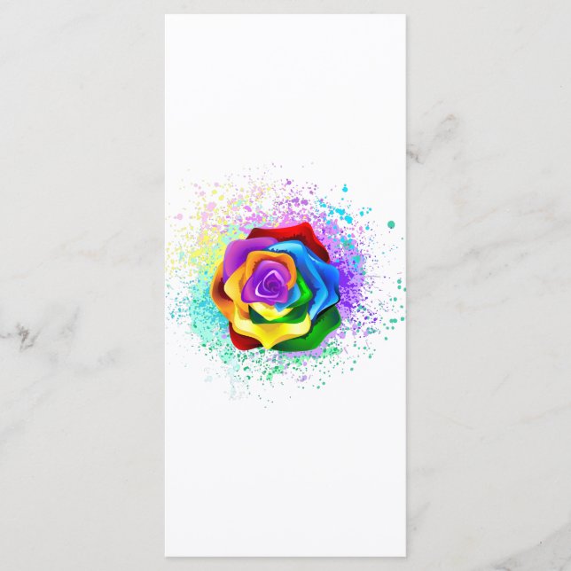 Menú Rosa arcoiris colorido (Anverso)