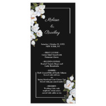 Menú Rosa blanca vintage