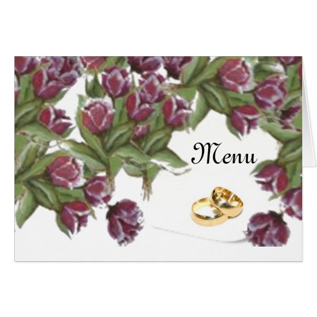 menú Rosa - boda (Anverso (Horizontal))