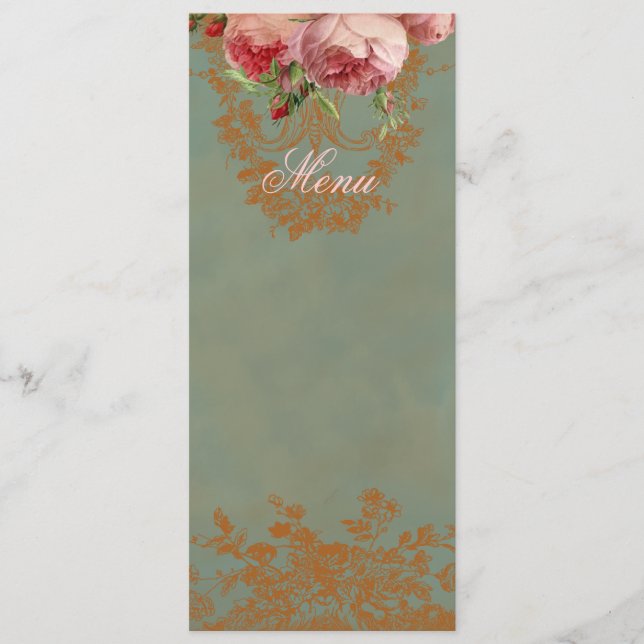 Menú Rosa de Blenheim (Anverso)