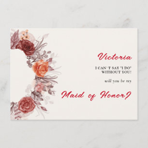 Menú Rosa de Borgoña Boho Floral Pampas Boda de Grass