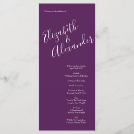 Menú Rosa de pintura de color marrón sobre morado