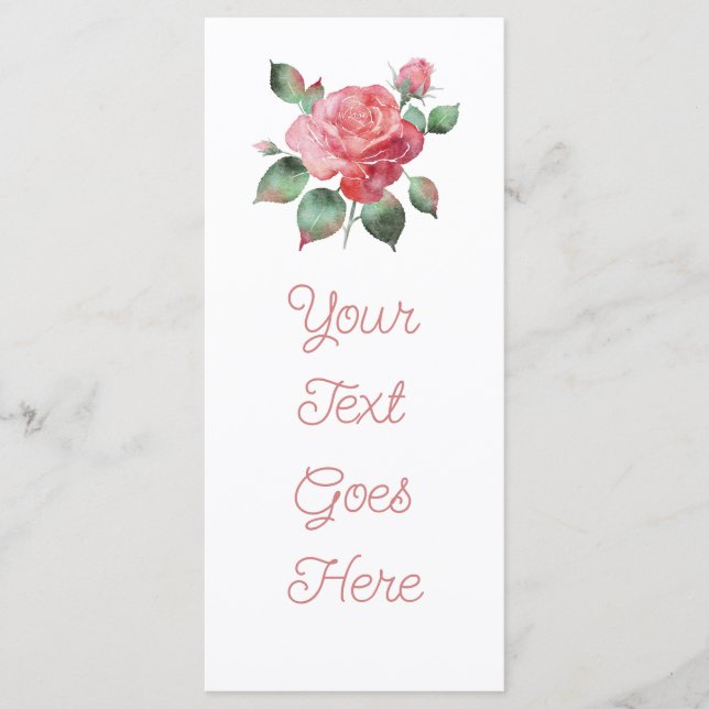 Menú Rosa delicada (Anverso)