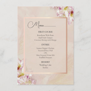 Menú Rosa Gold Azalea Boda