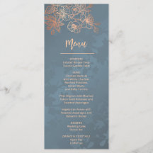 Rosa Gold Floral Line Art Boda