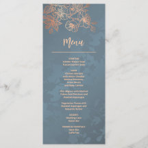 Rosa Gold Floral Line Art Boda