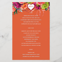 Menú Rosa naranja y rosa